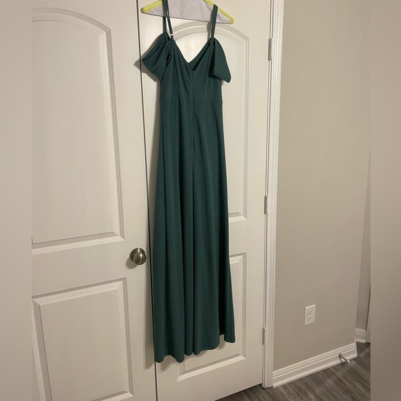 Birdy Grey Dev Crepe Bridesmaid Dress in Sea Glass - Picture 3 of 4